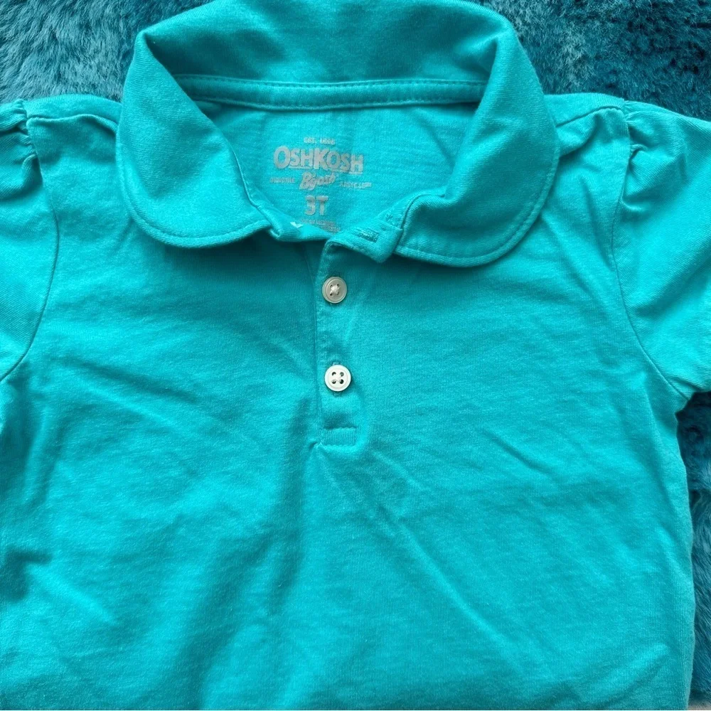 OshKosh Toddler Girl Short Sleeve Polo Shirt Size 3T